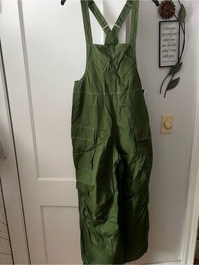 Almost Famous Olive Green Cargo Utility Jumpsuit